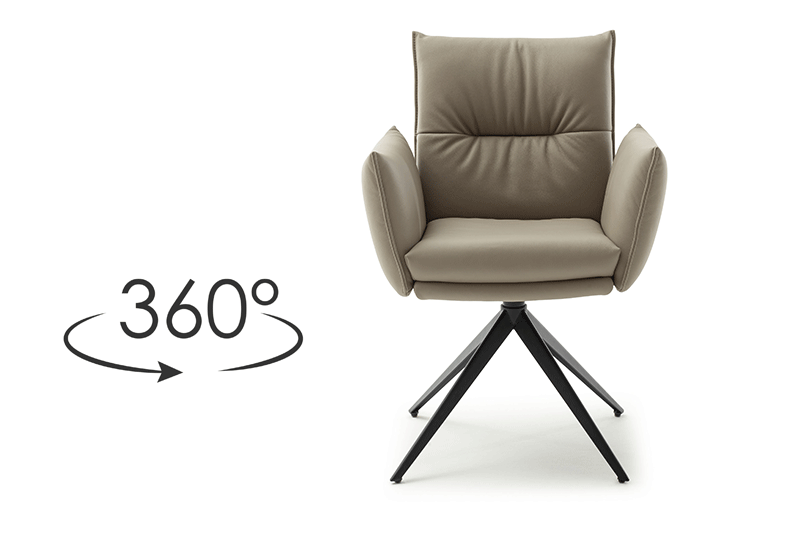 Hochwertiger Armlehnstuhl mit 360 Grad Drehfunktion