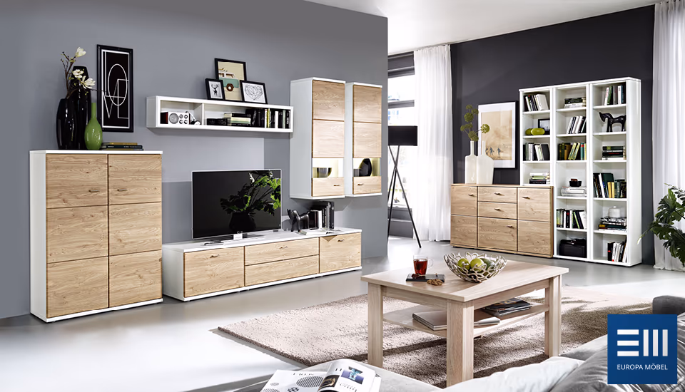 moderne Wohnwand von EMC bei Möbel Schramm in Forchheim