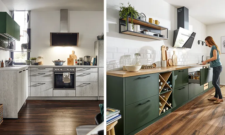 Elektrogeräte wie Ofen, Dunstabzugshaube, Geschirrspüler und Herd sollten in keiner modernen Küche fehlen.