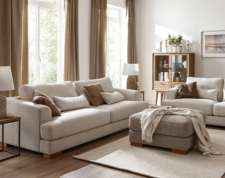 Lebensart Sofa Belford beige