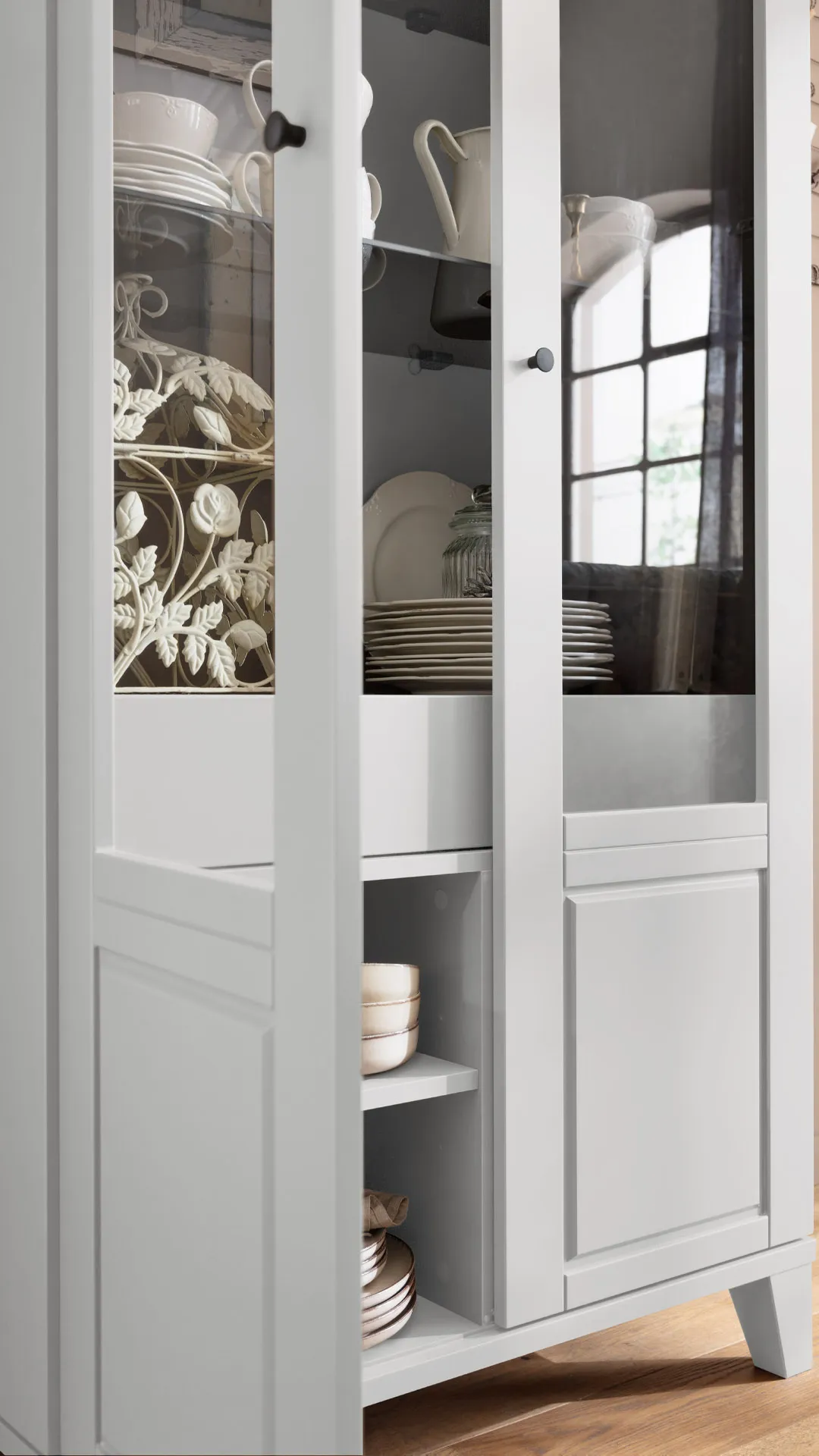 Lebensart Vitrine Stanford Nahaufnahme der Tür