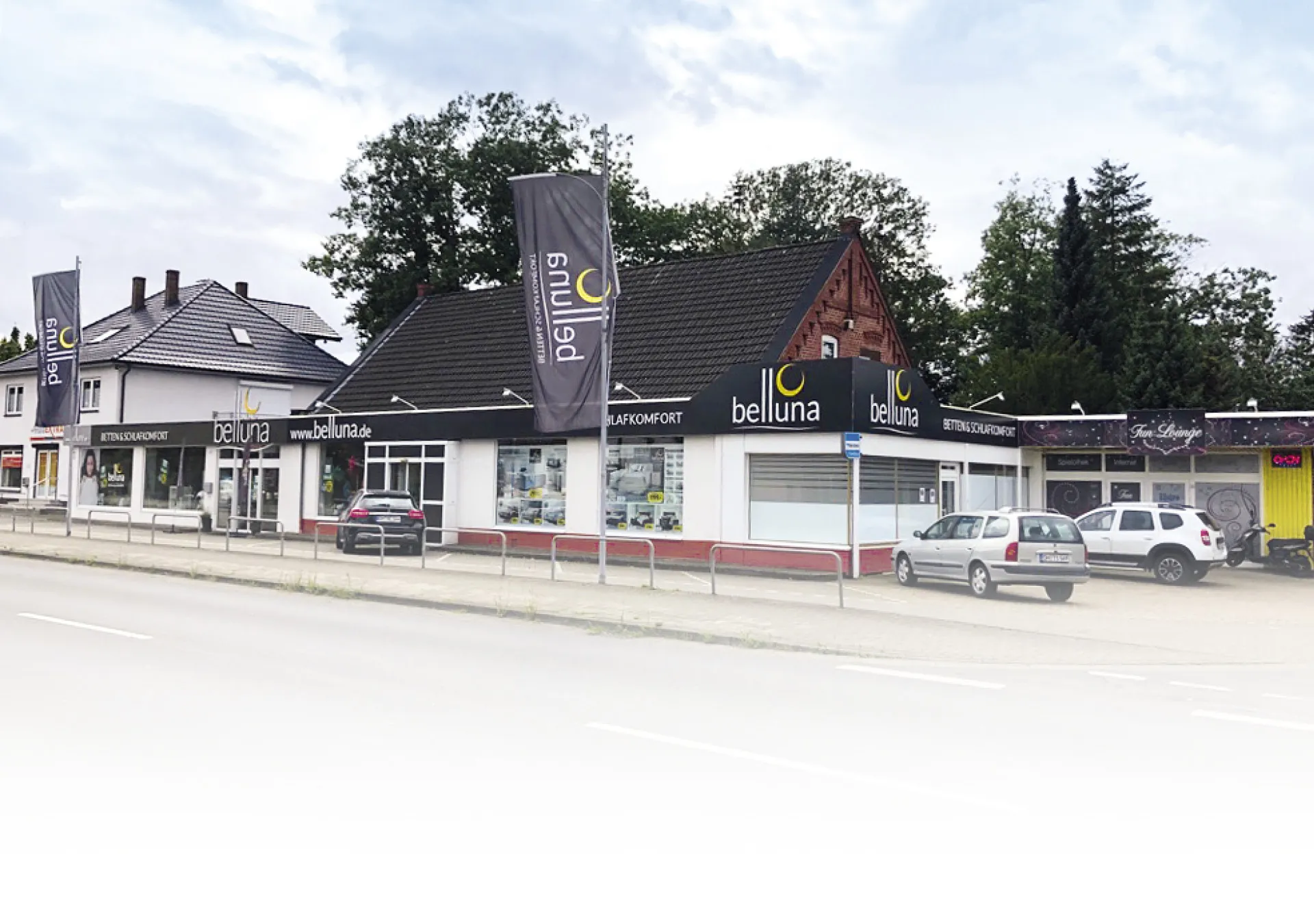 Belluna Betten und Matratzen, Filiale Frontansicht