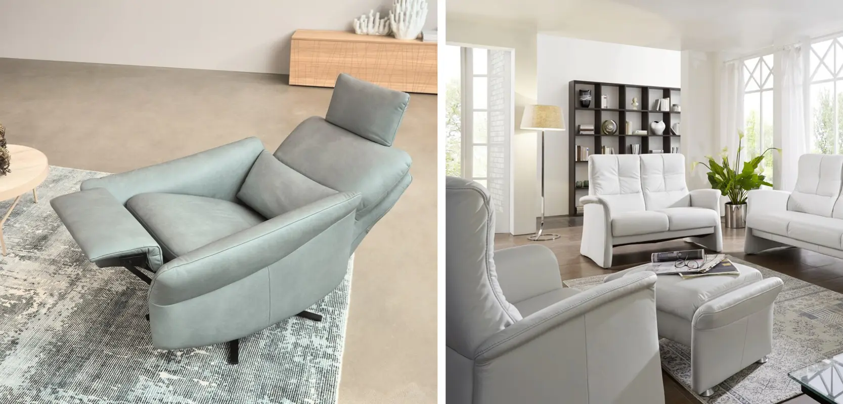 Damit Ledermöbel lange wie neu aussehen, sollten Sie auf die richtige Lederpflege achten.