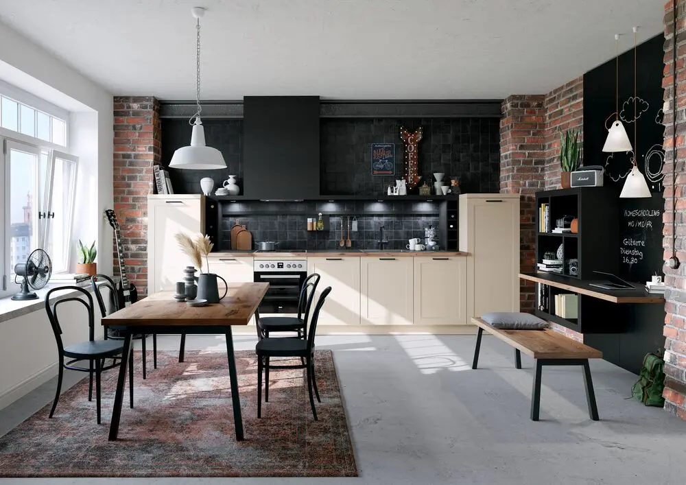 Herzstück Küche Crema Magnolie