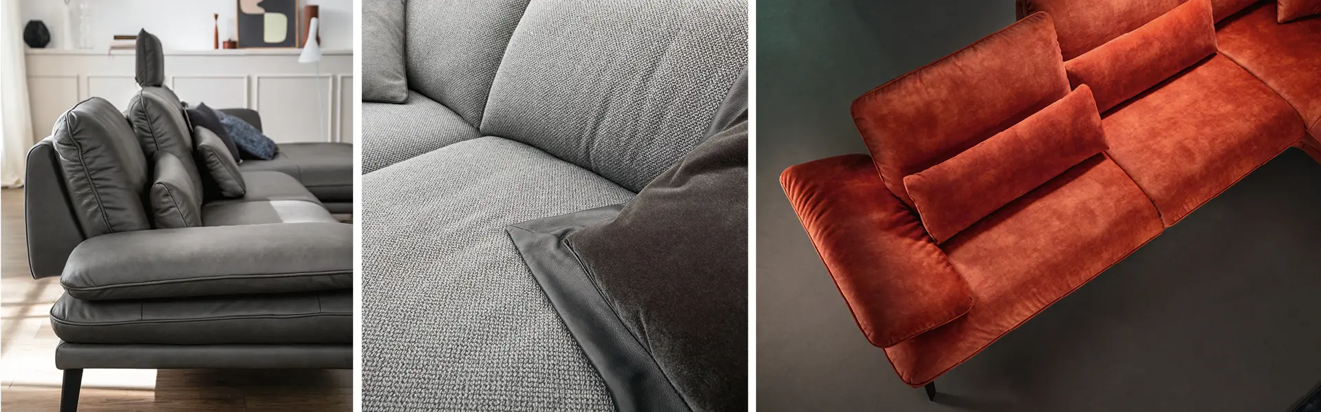 Leder, Kunstleder, Microfaser oder Stoffbezug – welches Material bevorzugen Sie für Ihre Couch?