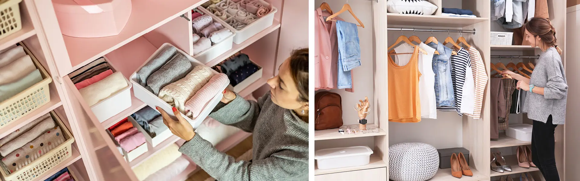 Rosa Kleiderschrank? Kein Problem, die Farben Ihres Schlafzimmerschranks bestimmen Sie ganz allein. 