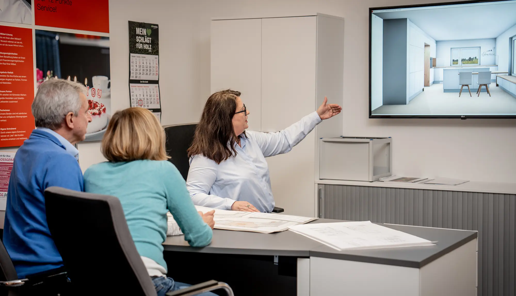 Küchenplanung im Möbelhaus Schramm mit 3D-Grundriss