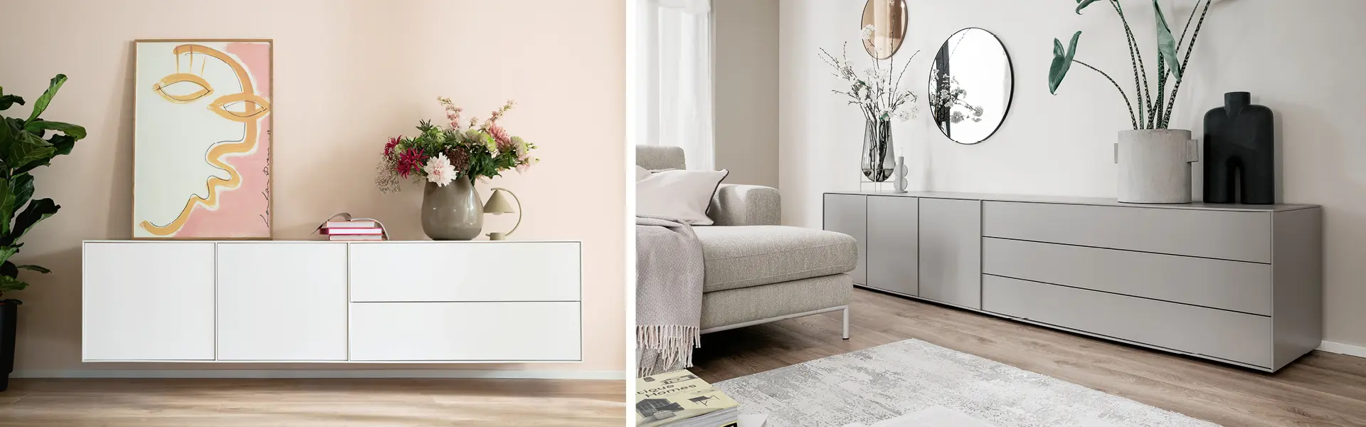 Ob skandinavischer Look oder puristisch modern – wenn Sie ein Sideboard kaufen, haben Sie die Wahl aus vielen verschiedenen Wohnstilen. 