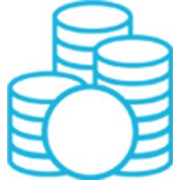 Minimale Kosten für maximalen Umfang Icon