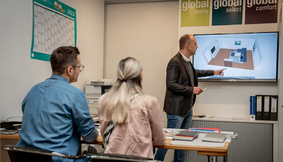 Küchenplanung im Möbelhaus Schramm mit 3D-Grundriss