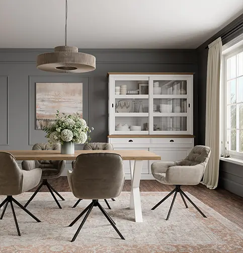 Hölzerne Kommode im Landhausstil Weiß