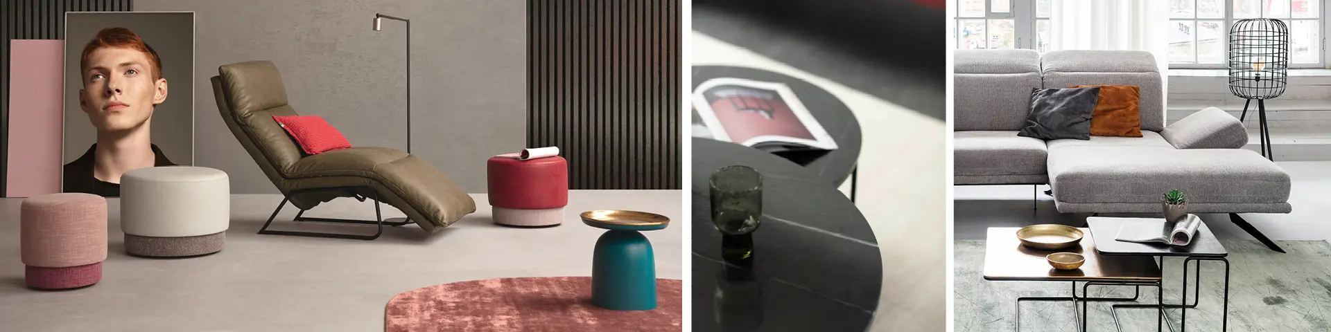 Minimalismus und puristisches Design machen den modernen Couchisch aus.