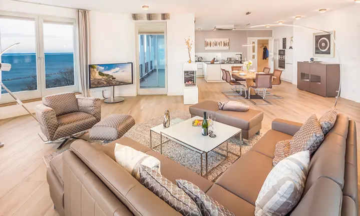 Inneneinrichtung einer Sylter Ferienwohnung