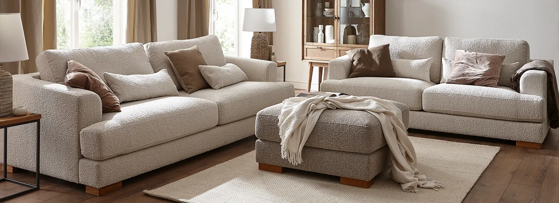 Lebensart Sofa Belford beige