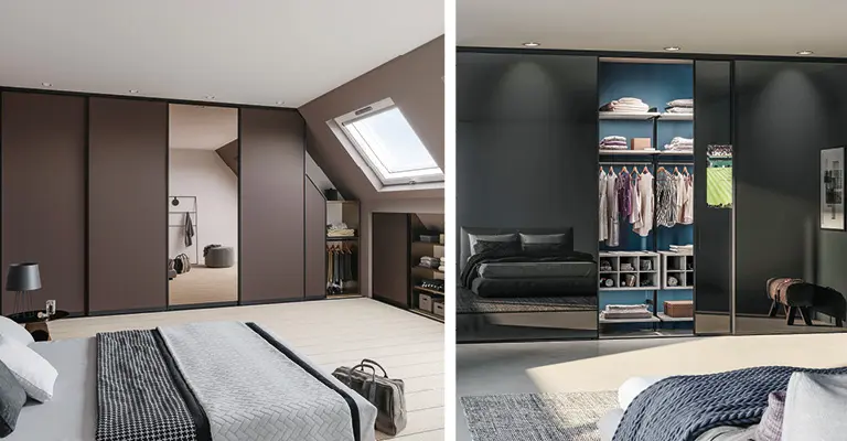 Rosa Kleiderschrank? Kein Problem, die Farben Ihres Schlafzimmerschranks bestimmen Sie ganz allein. 