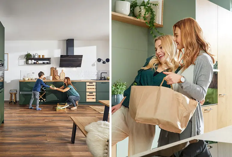 Küchenfronten können aus verschiedenen Materialien bestehen.