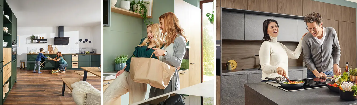 Küchenfronten können aus verschiedenen Materialien bestehen.