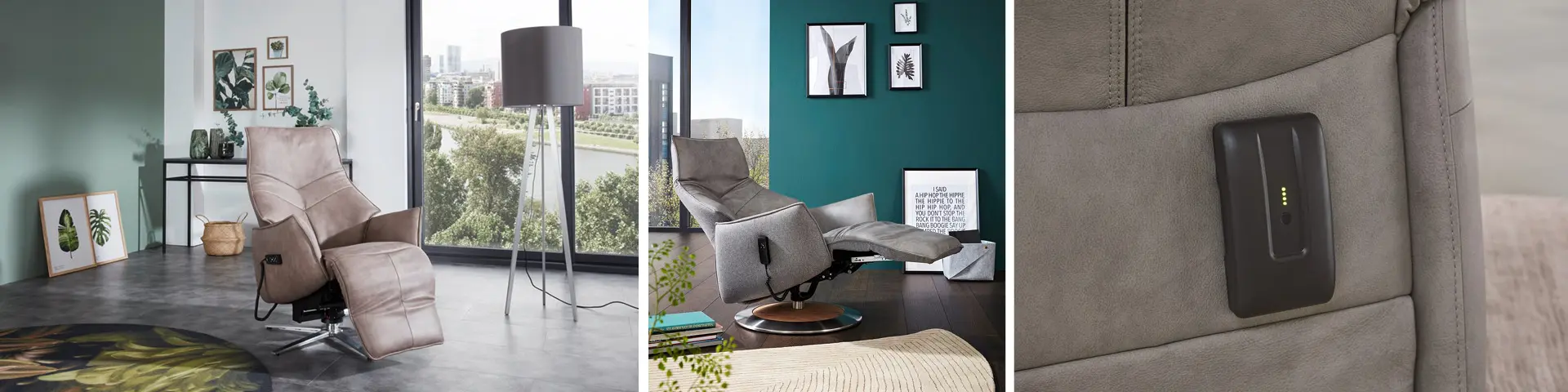 Relaxsessel sind mit unterschiedlichen Funktionen ausgestattet. Viele lassen sich elektrisch bedienen.