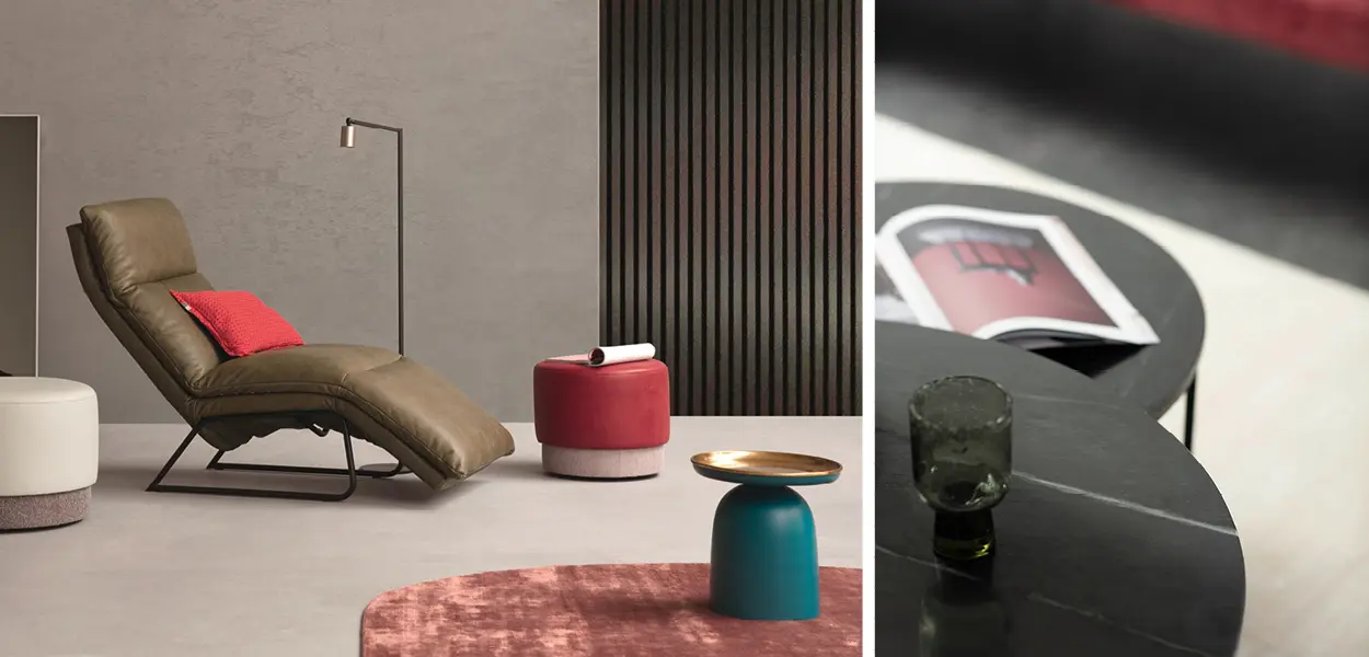 Minimalismus und puristisches Design machen den modernen Couchisch aus.