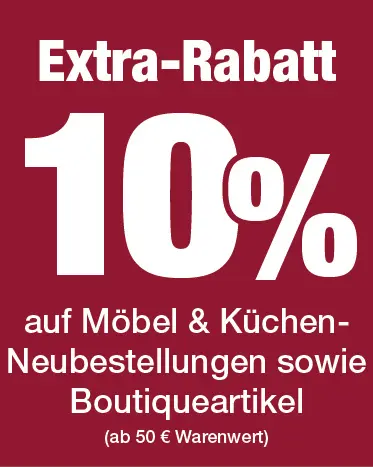 10% Extra-Rabatt auf Neubestellungen