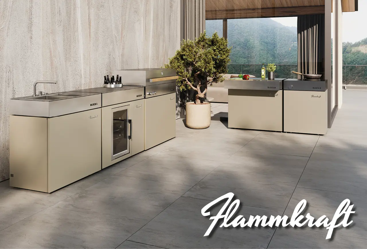 Flammkraft Outdoorküche mit Hochleistungsgrill