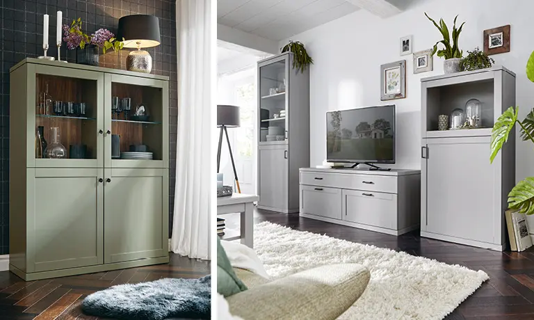 Einzelne Möbel werden Solitäre genannt. Aus ihnen lässt sich eine moderne Wohnwand zusammensetzen.