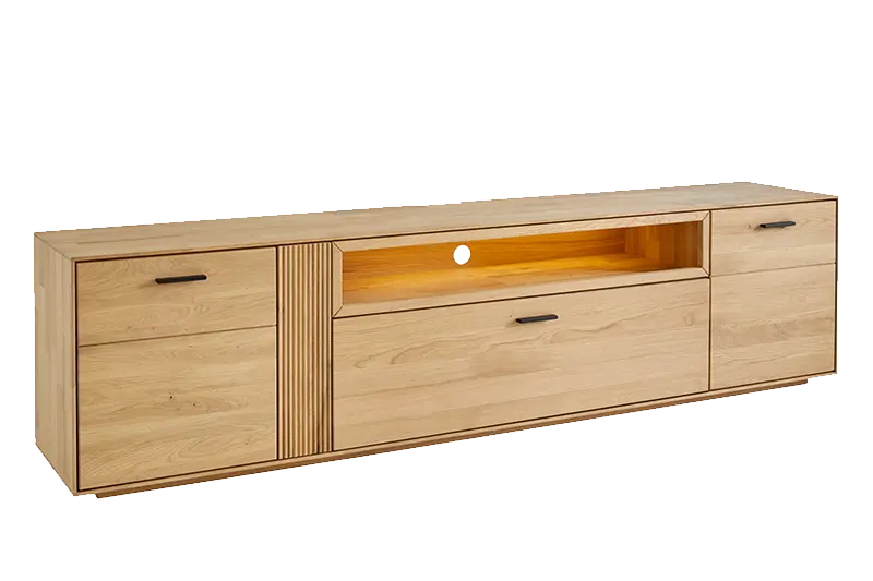 Lowboard Global Wohnen Estana in Eiche geölt.