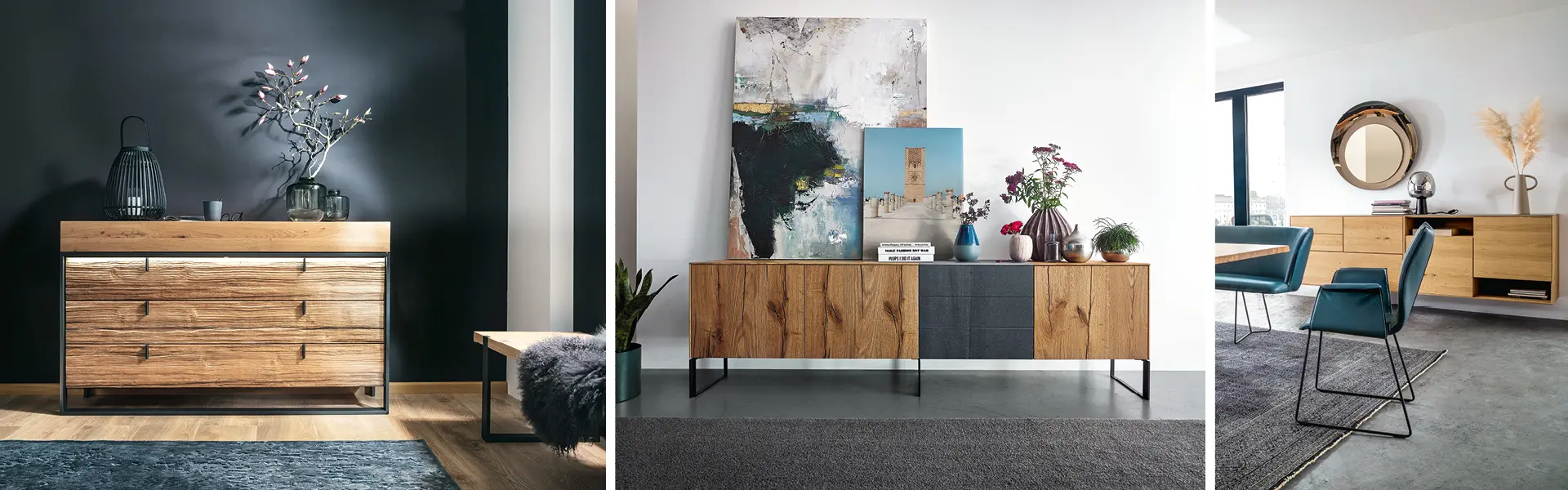 Sideboards aus Holz überzeugen durch Optik und Design.