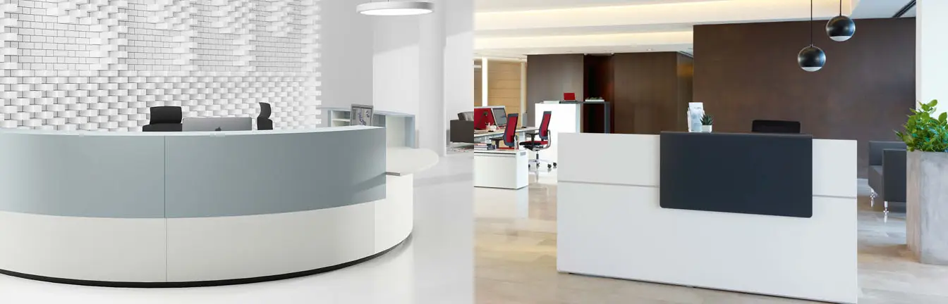 Zwei Ausführungen eines Empfangsbereiches.