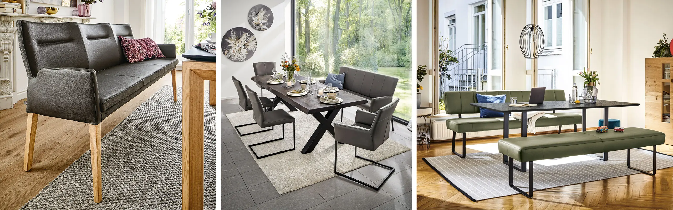 Sitzbänke mit und ohne Armlehne, mit und ohne Rückenlehne – die Auswahl ist riesig.