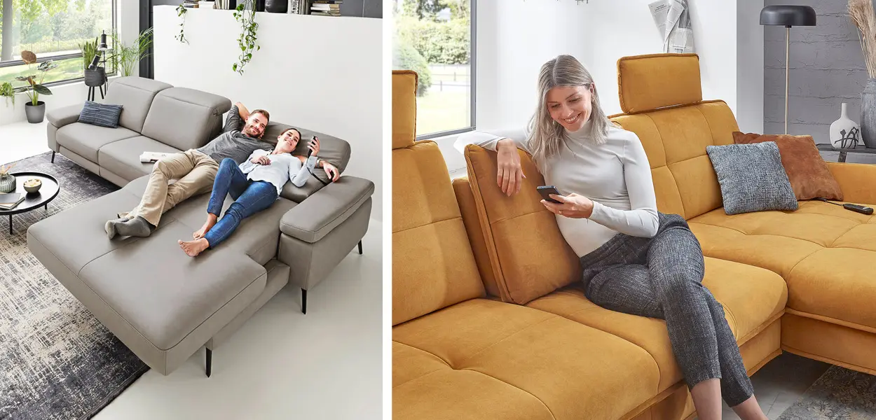 Auf der Wohnlandschaft machen Sie es sich alleine oder mit der ganzen Familie bequem.