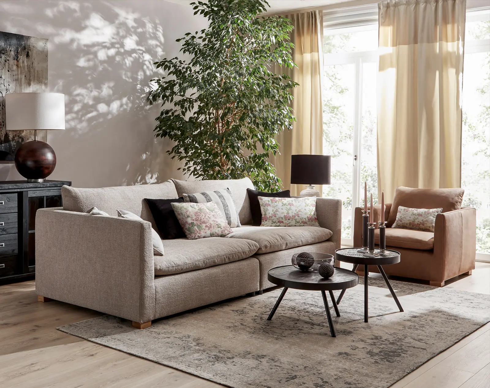 Sofa Montreal Beige Stoff