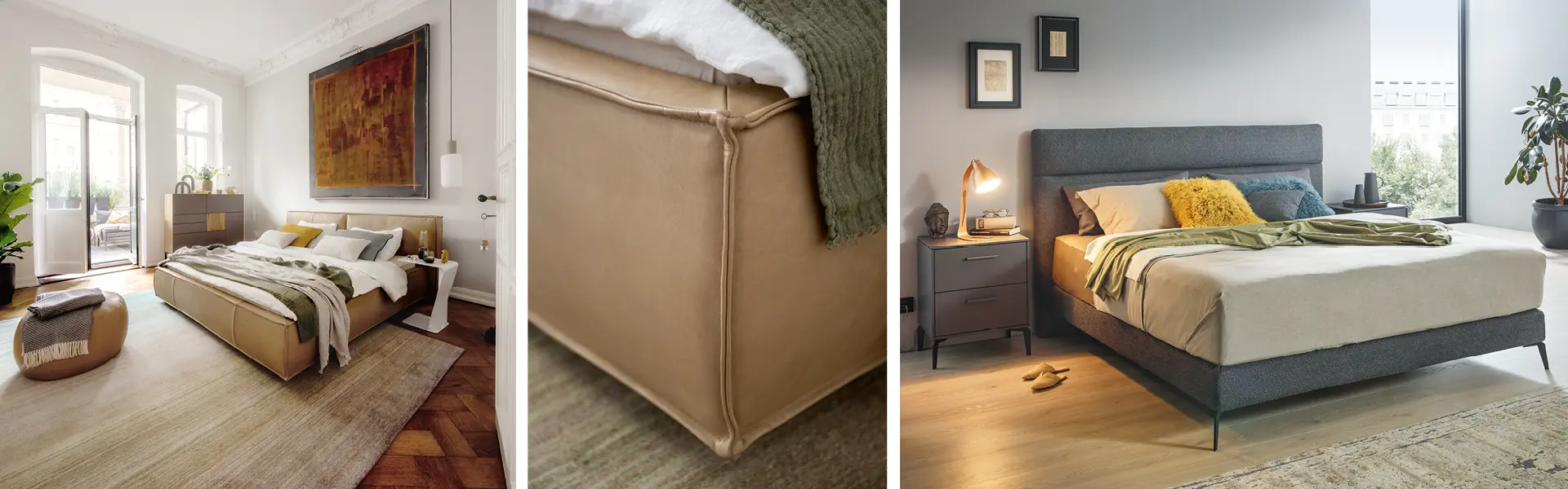 Das Bettgestell kann aus Holz, Metall, Kunststoff oder einem anderen Material bestehen.