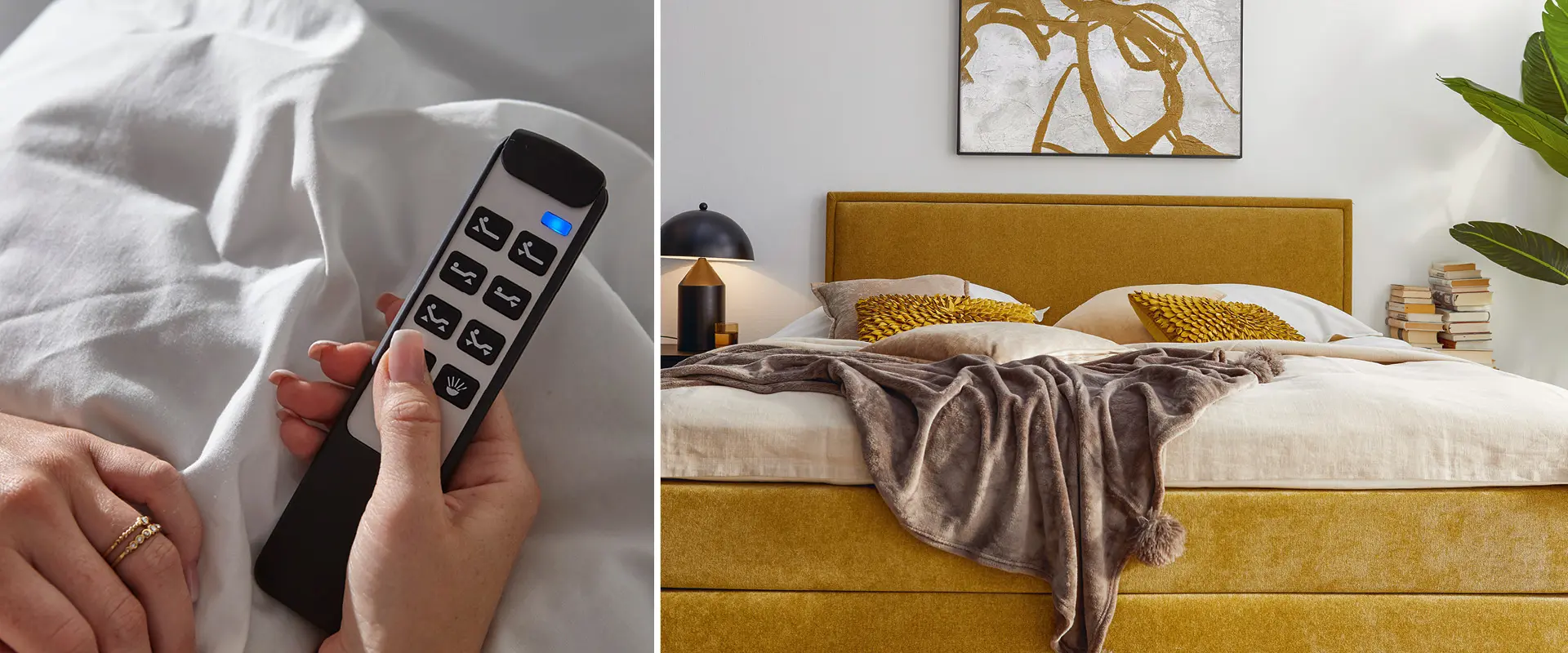 Fernbedienung für elektrisch verstellbares Boxspringbett mit Motor