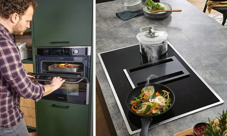 Elektrogeräte wie Backofen, Herd und Geschirrspüler sollten in keiner Küche fehlen.