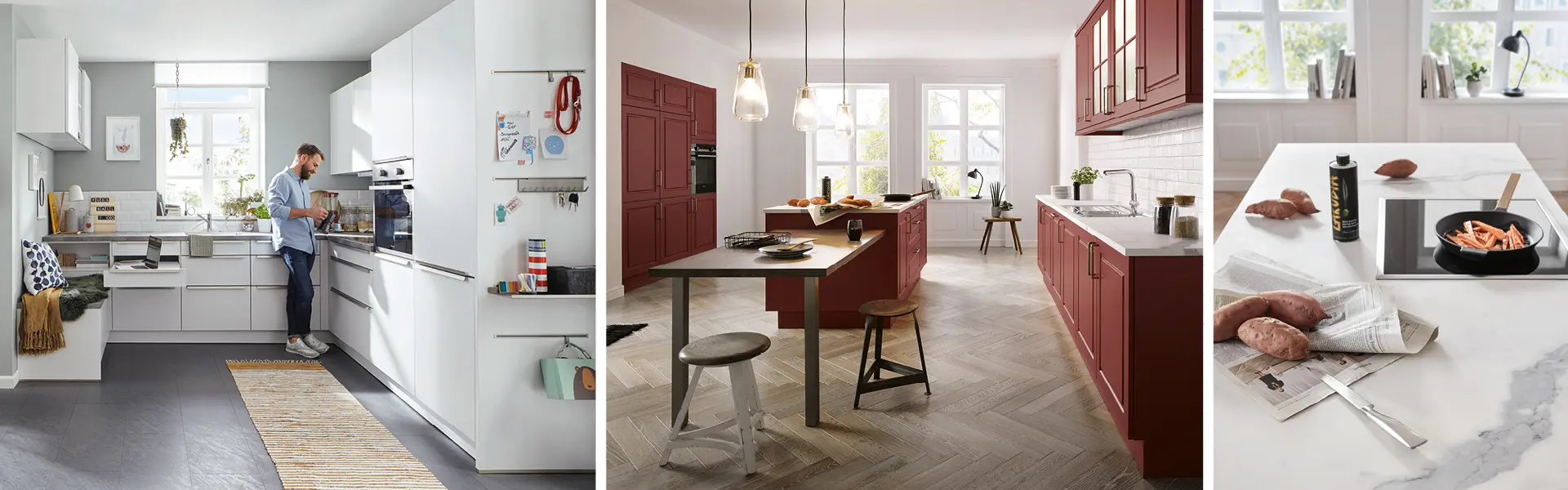 Ob moderne Küche im klassischen Weiß oder eine schicke Küche im Landhausstil – bei der Wahl Ihrer Küche sind Sie lediglich vom Raum und vielleicht vom Budget abhängig.