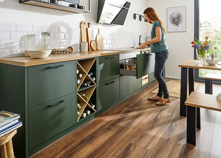 Küche mit Betonelementen