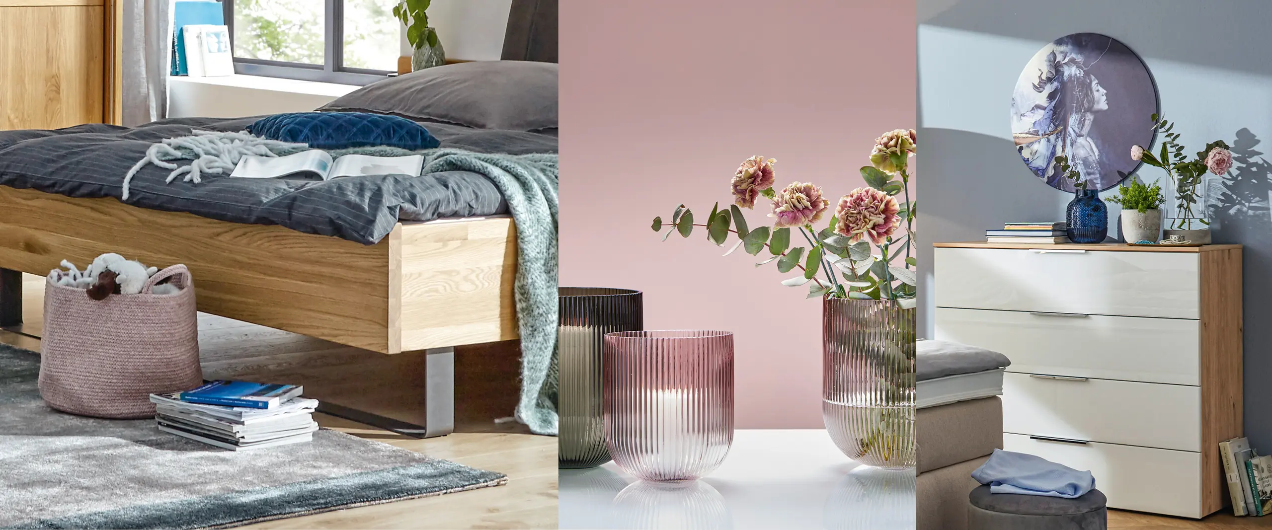 Schlafzimmer Dekoration und Lichtkonzept