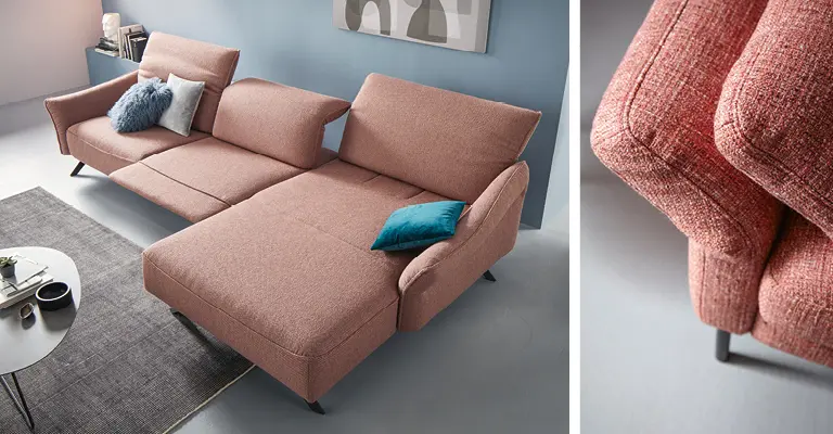 Funktionssofas zeichnen sich durch ihre flexible Verstellbarkeit durch unterschiedliche Funktionen aus.