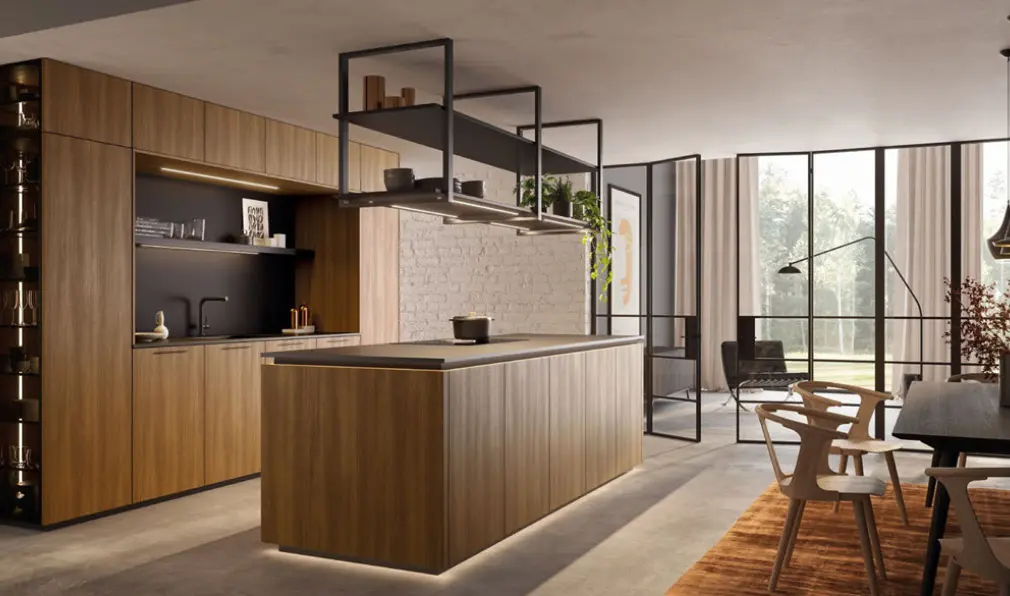 Rotpunkt Küche in Holzoptik