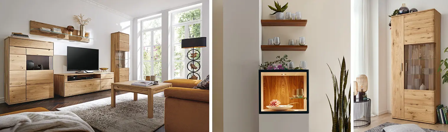 Ihre Lieblingsgegenstände kommen in Regalen oder Vitrinen gut zur Geltung. 