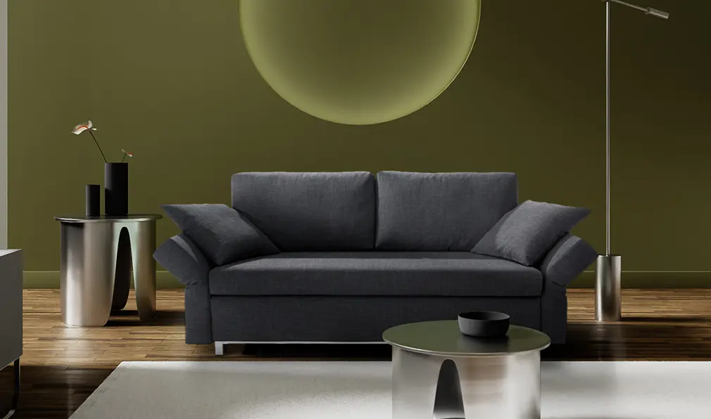 Nick Sofa in edlem dunkelgrau 