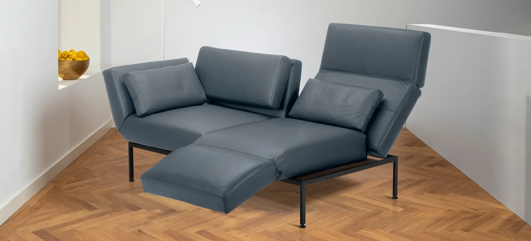 Wohnzimmer Ledersofa