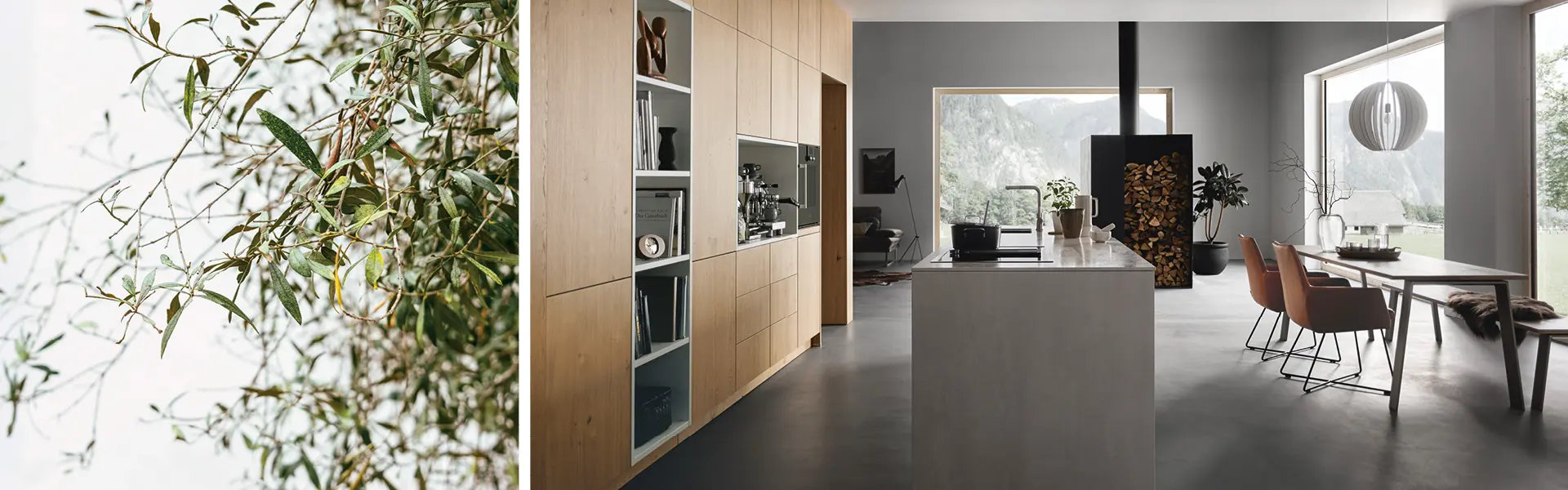 Naturmaterialien in der Küche