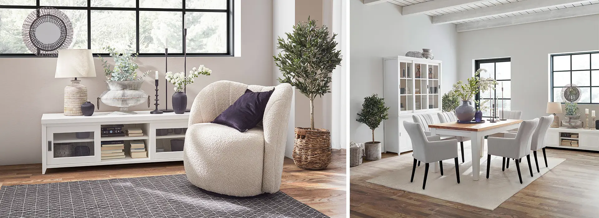 Esszimmereinrichtung moderner Landhausstil Uebersicht Headerbild