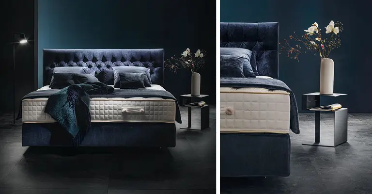 Boxspringbetten zeichnen sich durch komfortable Federn im Bettkasten aus.