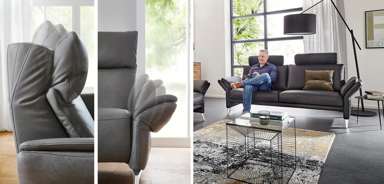 Ob Wohnlandschaft, Garnitur, Ecksofa oder Schlafsofa aus Echtleder – die Auswahl ist groß. Achten Sie beim Kauf auf Funktionen.