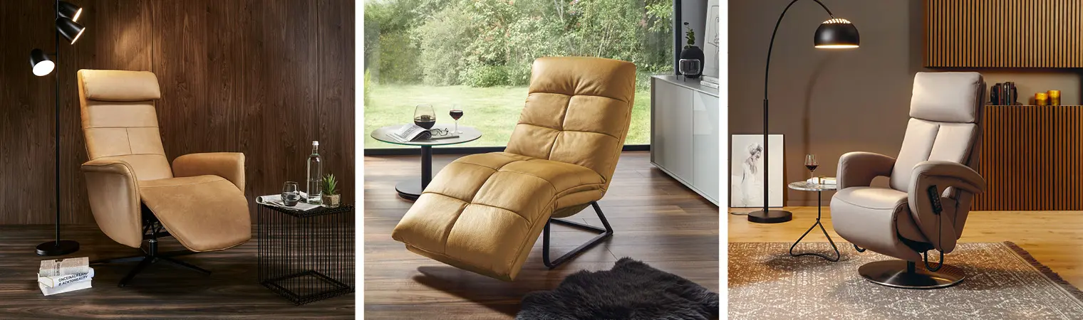 Ob aus Echtleder, Kunstleder oder Stoff – beim Kauf eines Relaxsessels liegt die Wahl des Materials bei Ihnen.