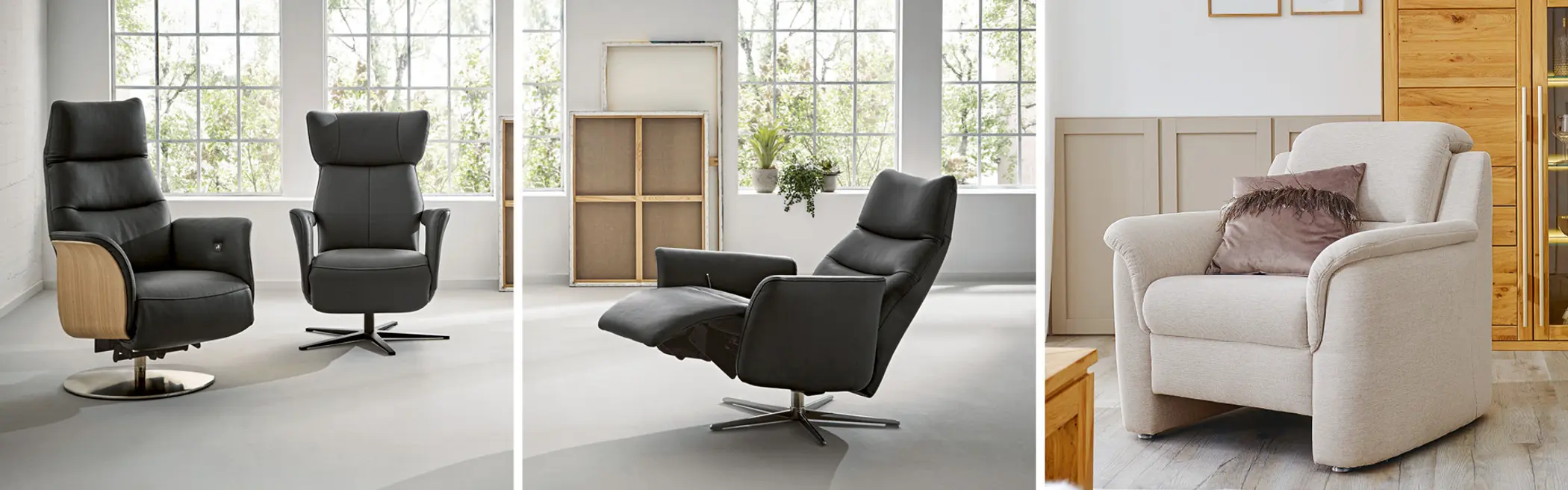Gemütliche Sessel zum Entspannen in allen Farben und Formen finden Sie bei Möbel Maier in Oberkirch-Nußbach.