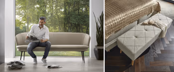 Sitzbänke bieten komfortabel Platz und manche sogar Stauraum.